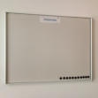 Schaukasten mit gelochter, magnetischer Rückwand und Acrylglasscheibe.