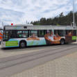 Beklebung eines Linienbusses für die Spreewaldtherme in Burg.