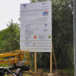 BT24 - Bauschild mit gedruckten Tafeln für BTC Havelland in Wustermark.