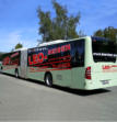 Gelenkbusbeklebungen für ein regionales Busunternehmen.
