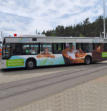 Beklebung eines Linienbusses für die Spreewaldtherme in Burg.